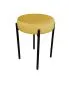 Taboret TORIN MG VELVET musztardowy/curry na metalowych nogach | MIRAT.