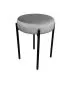 Taboret TORIN MG VELVET szary na metalowych nogach | MIRAT.