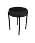 Taboret TORIN MG VELVET czarny na metalowych nogach | MIRAT.