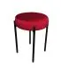 Taboret TORIN MG VELVET bordowy na metalowych nogach | MIRAT.
