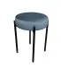 Taboret TORIN MG VELVET ciemno niebieski na metalowych nogach | MIRAT.