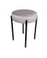 Taboret TORIN MG VELVET jasno różowy na metalowych nogach | MIRAT.