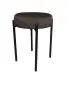 Taboret TORIN MG VELVET brązowy na metalowych nogach | MIRAT.