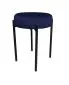 Taboret TORIN MG VELVET granatowy na metalowych nogach | MIRAT.