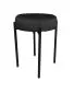 Taboret TORIN MG VELVET czarny na metalowych nogach | MIRAT.