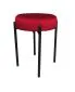 Taboret TORIN MG VELVET bordowy na metalowych nogach | MIRAT.
