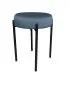 Taboret TORIN MG VELVET ciemno niebieski na metalowych nogach | MIRAT.