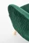 Fotel RAVEL VELVET ciemno zielony/naturalne drewno pikowany | MIRAT.