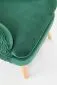 Fotel RAVEL VELVET ciemno zielony/naturalne drewno pikowany | MIRAT.
