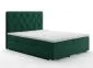 Łóżko kontynentalne INTENSO 160 zielone velvet z materacem do sypialni | MIRAT. styl GLAMOUR
