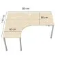 Biurko narożne EASY SPACE I-LEG LS 180x140cm czarne grafitowe I sklep meblowy MIRAT.