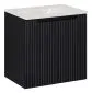 Szafka pod umywalkę NOVA BLACK 82-60-2D 60cm czarna dwudrzwiowa I sklep meblowy MIRAT. styl RYFLOWANY