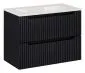 Szafka pod umywalkę NOVA BLACK 82-80-2S 80cm czarna nowoczesna I sklep meblowy MIRAT. styl RYFLOWANY
