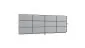 Zestaw 12 welurowych paneli tapicerowanych SQUARE 240x90 szary I sklep meblowy MIRAT.