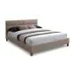 Łóżko tapicerowane SIERRA VELVET 160x200 beżowe welurowe dwuosobowe | MIRAT. styl GLAMOUR