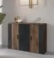 Komoda SIGMA 2D4S 132cm dąb flagstaff miedziany/czarny mat z szufladami I sklep meblowy MIRAT. styl LOFT