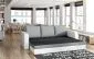 Sofa rozkładana z funkcją spania INVERSA szara/czarna trzyosobowa | MIRAT.