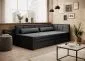 Elegancka sofa rozkładana z funkcją spania FULGEO czarna/szara prawa I sklep meblowy MIRAT.
