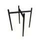 Taboret TORIN BL VELVET ciemno szary na metalowych nogach | MIRAT.