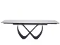 Stół ceramiczny Infinity 160(240)x95 cm z podstawą w kształcie nieskończoności | MIRAT styl LOFT