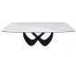 Stół ceramiczny Infinity 160(240)x95 cm z podstawą w kształcie nieskończoności | MIRAT styl LOFT