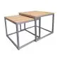 Stolik kawowy 2w1 CUBE dąb craft/srebrny loftowy I sklep meblowy MIRAT. styl LOFT