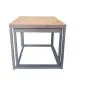 Stolik kawowy 2w1 CUBE dąb craft/srebrny loftowy I sklep meblowy MIRAT. styl LOFT