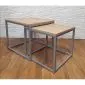 Stolik kawowy 2w1 CUBE dąb craft/srebrny loftowy I sklep meblowy MIRAT. styl LOFT