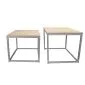 Stolik kawowy 2w1 CUBE dąb sonoma/srebrny metalowy I sklep meblowy MIRAT. styl LOFT