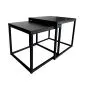 Stolik kawowy 2w1 CUBE marmur czarny kwadratowy I sklep meblowy MIRAT. styl LOFT