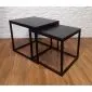 Stolik kawowy 2w1 CUBE marmur czarny kwadratowy I sklep meblowy MIRAT. styl LOFT