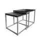 Stolik kawowy 2w1 CUBE marmur czarny/srebrny loftowy I sklep meblowy MIRAT. styl LOFT