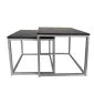 Stolik kawowy 2w1 CUBE marmur czarny/srebrny loftowy I sklep meblowy MIRAT. styl LOFT