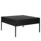 Stolik kawowy KRON 90x90 czarny dąb w stylu loftowym I sklep meblowy MIRAT. styl LOFT kolekcja KRON