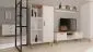 Szafka RTV DENVER 120 biała/hikora pod telewizor I sklep meblowy MIRAT. styl SKANDYNAWSKI kolekcja DENVER