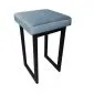 Taboret MAESTRO BL VELVET szary na metalowych nogach | MIRAT. w stylu  kolekcja