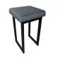Taboret MAESTRO LOW BL VELVET ciemno szary na metalowych nogach | MIRAT. w stylu kolekcja