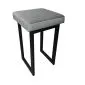 Taboret MAESTRO LOW MG VELVET szary na metalowych nogach | MIRAT. w stylu kolekcja