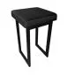 Taboret MAESTRO LOW MG VELVET czarny na metalowych nogach | MIRAT. w stylu kolekcja
