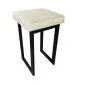 Taboret MAESTRO MG VELVET ecru na metalowych nogach | MIRAT. w stylu kolekcja