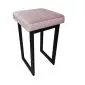 Taboret MAESTRO MG VELVET jasno różowy na metalowych nogach | MIRAT. w stylu  kolekcja