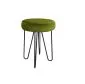 Taboret TORIN 2 BL VELVET oliwkowy na metalowych nogach | MIRAT.