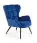 Fotel uszak TYRION VELVET granatowy do salonu | MIRAT. w stylu LOFT kolekcja