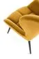 Fotel uszak TYRION VELVET musztardowy do salonu | MIRAT. w stylu LOFT kolekcja