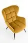 Fotel uszak TYRION VELVET musztardowy do salonu | MIRAT. w stylu LOFT kolekcja