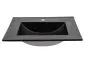Szafka pod umywalkę BLACK WOTAN 82 60cm czarna/dąb ryflowane fronty I sklep meblowy MIRAT. styl LOFT, RYFLOWANY