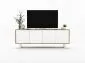 Szafka RTV NILA 3 150 dąb wotan/biała mat z półkami | MIRAT. styl LOFT kolekcja NILA