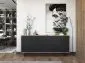 Komoda NILA 3D 168 dąb wotan/czarna mat w stylu loft | MIRAT. styl LOFT kolekcja NILA