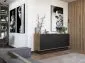 Komoda NILA 3D 168 dąb wotan/czarna mat w stylu loft | MIRAT. styl LOFT kolekcja NILA