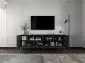 Szafka RTV TAL 150 granatowa mat MEBLE LINDNER | MIRAT. w stylu GLAMOUR, LOFT kolekcja TAL